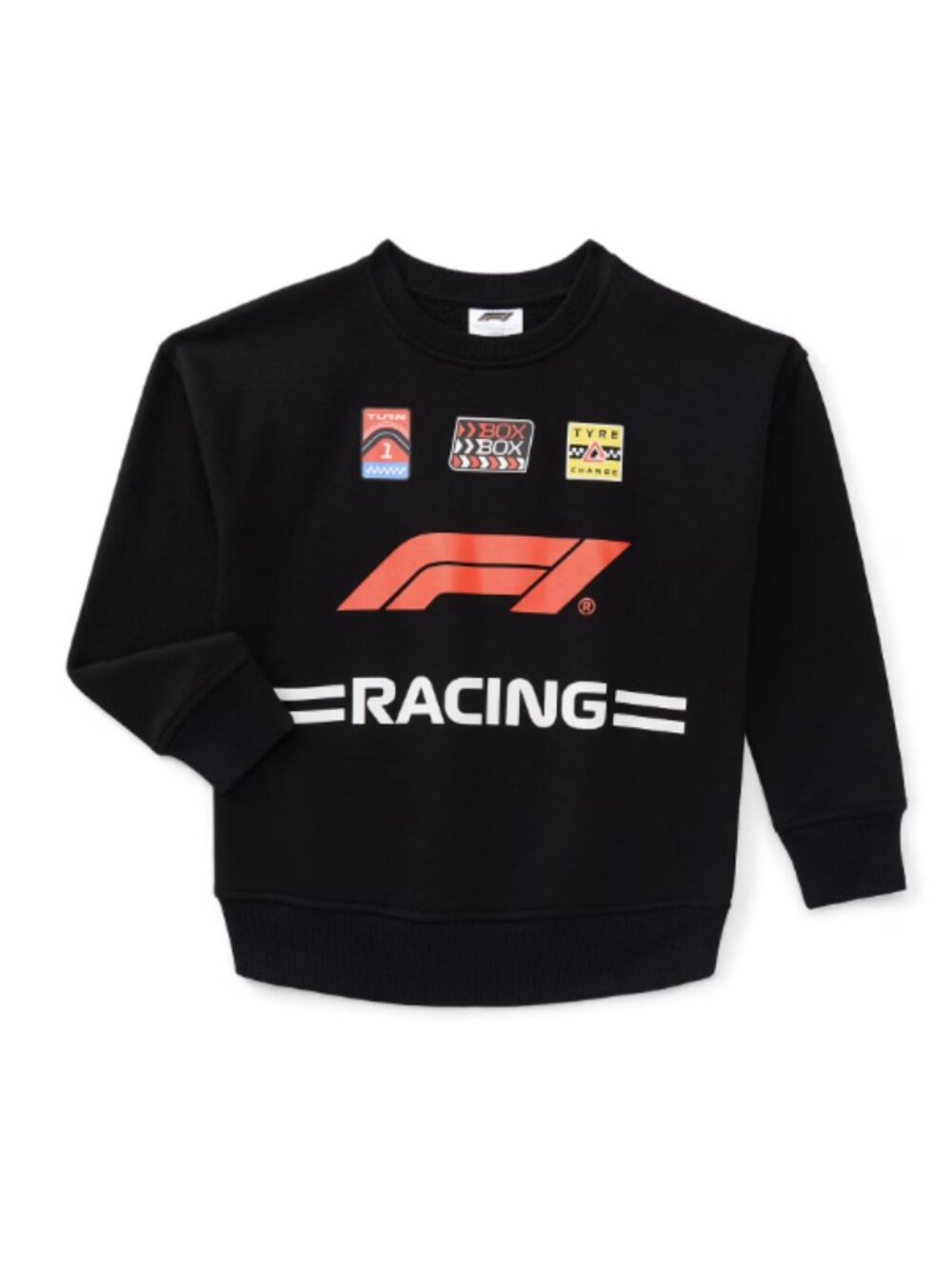 Formula 1 Boys Graphic Sweatshirt Black Racing Crewneck